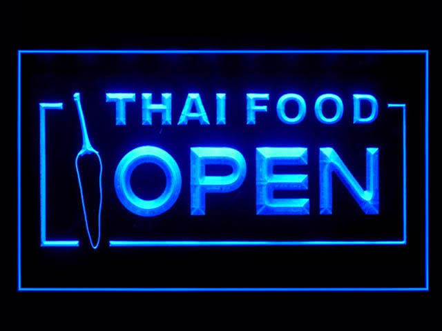 Thai Food OPEN Shop Display Led Light Sign